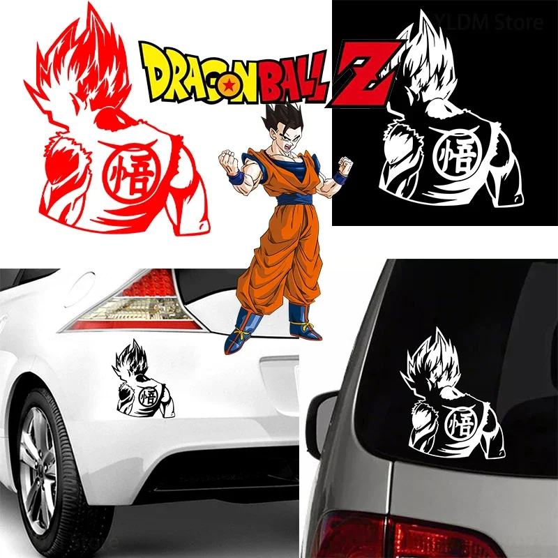 Наклейка Dragon Ball Goku Super Saiyan, модные наклейки для автомобиля, водостойкая наклейка на багажник ноутбука для детей, игрушки, подарок на