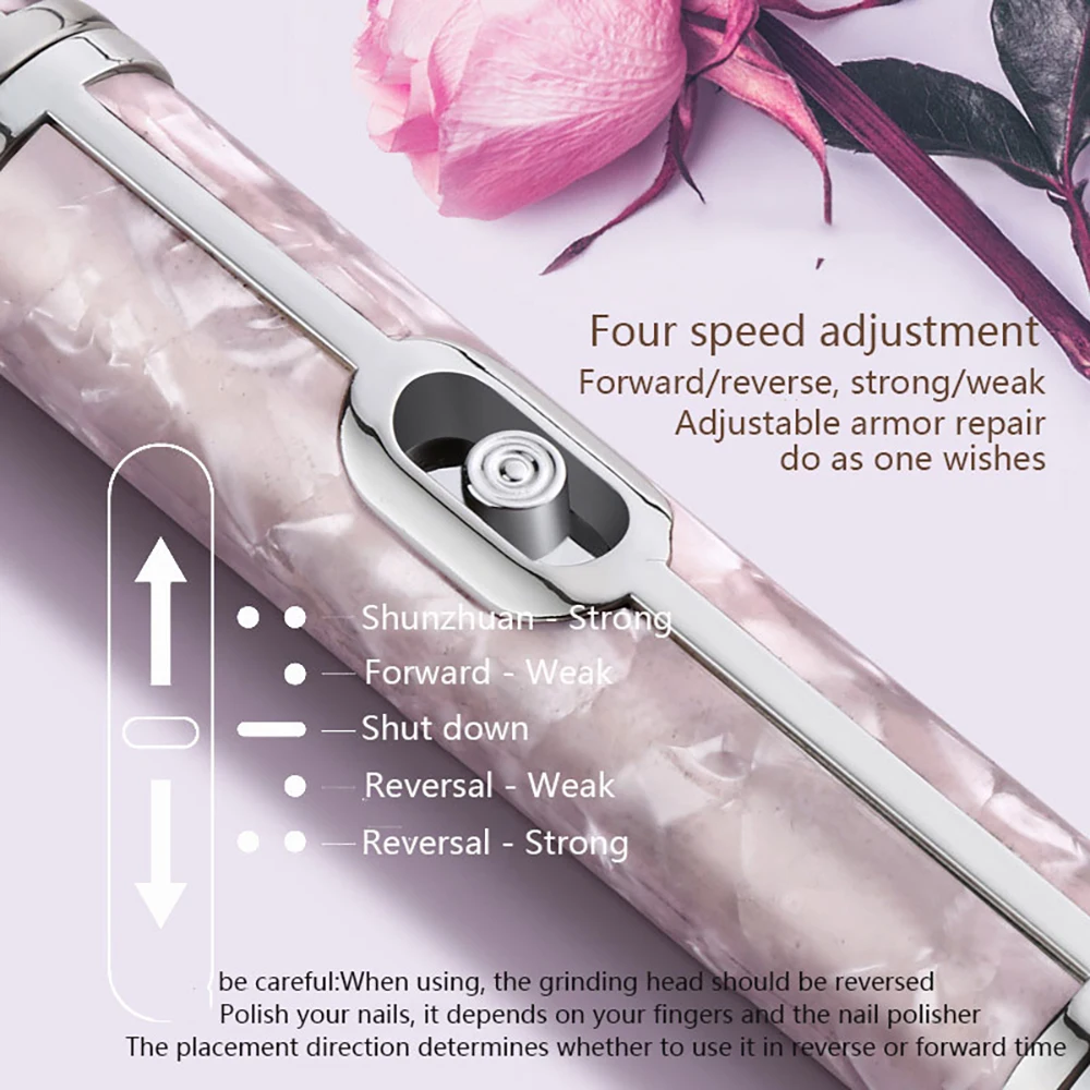 5-in-1-Schleifmaschine, USB-aufgeladenes elektrisches Nagelbohr-, Feilen- und Poliermaschinen-Nagelbohrzubehör, ein Nagel- und Fußwagen