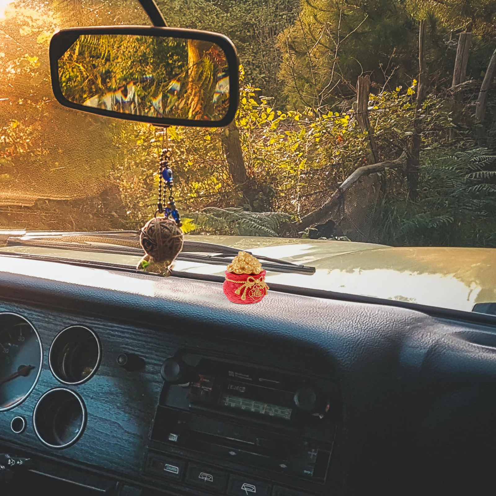 

1pc Money Bag Resin Craft Cute Fortune Pouch Ornament Desktop Car Decor Home Decoration Tabletop Adornment Lucky Bag Prop