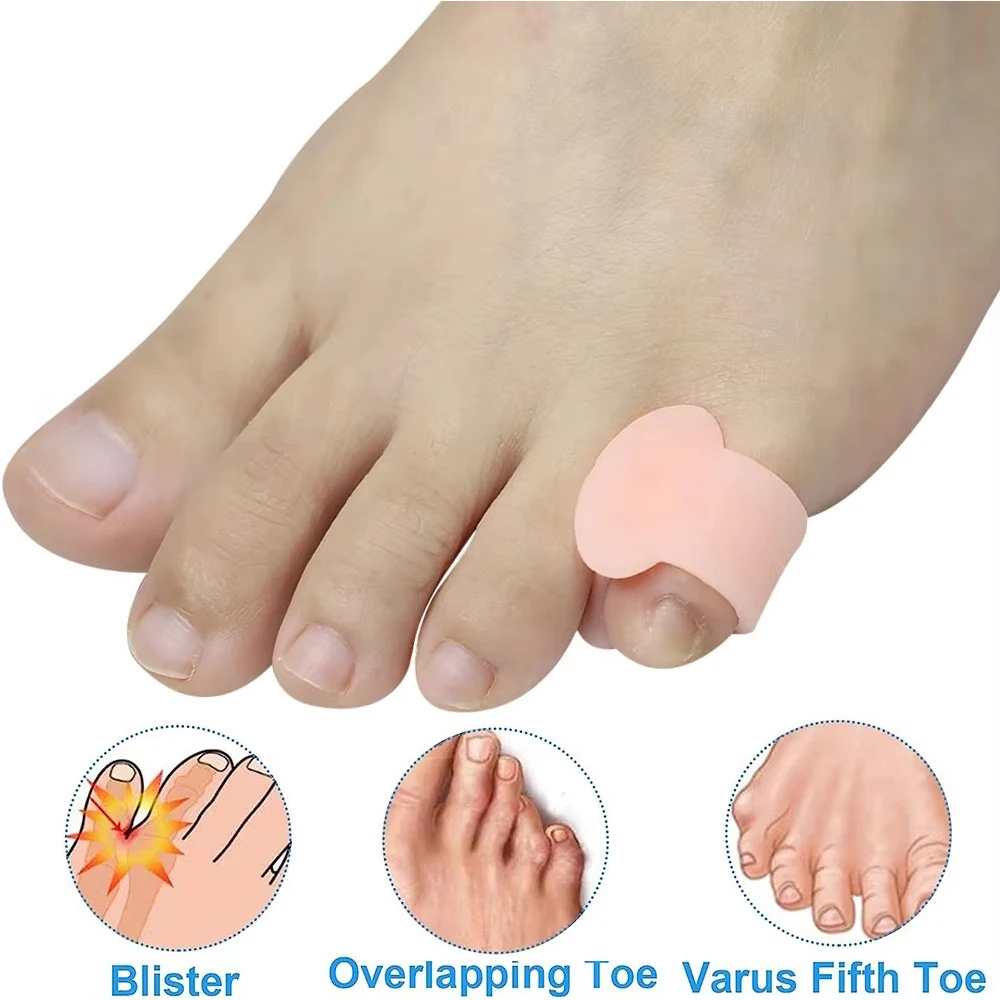 Pexmen 2/4 pçs martelo toe alisador martelo toe corrector para enrolado torto dobrado e garra dedos levantar ponta do dedo do pé almofada
