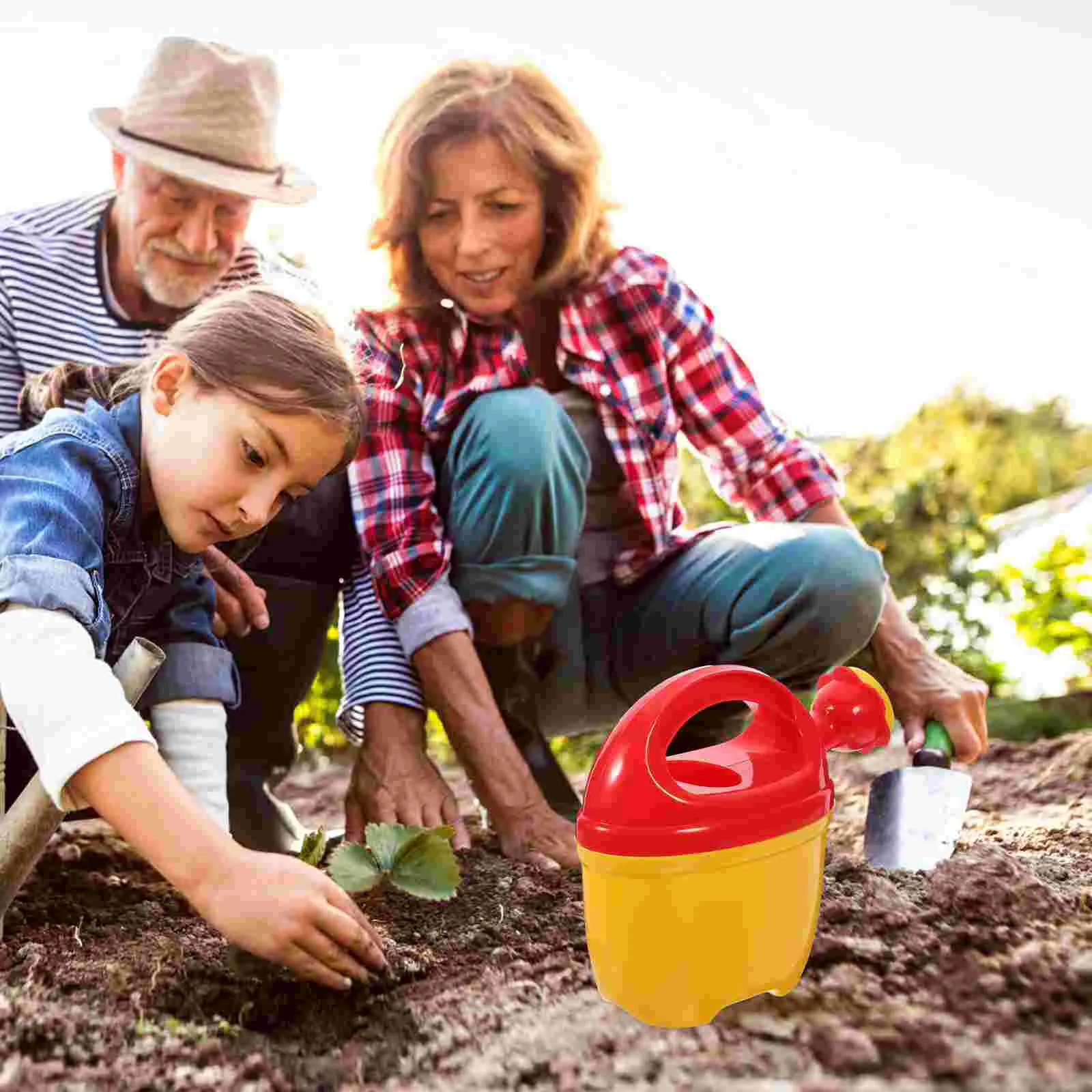 2 pçs regador de plástico pequeno jardim rega pode criança ferramenta jardinagem brinquedo crianças regadores de plástico regadores