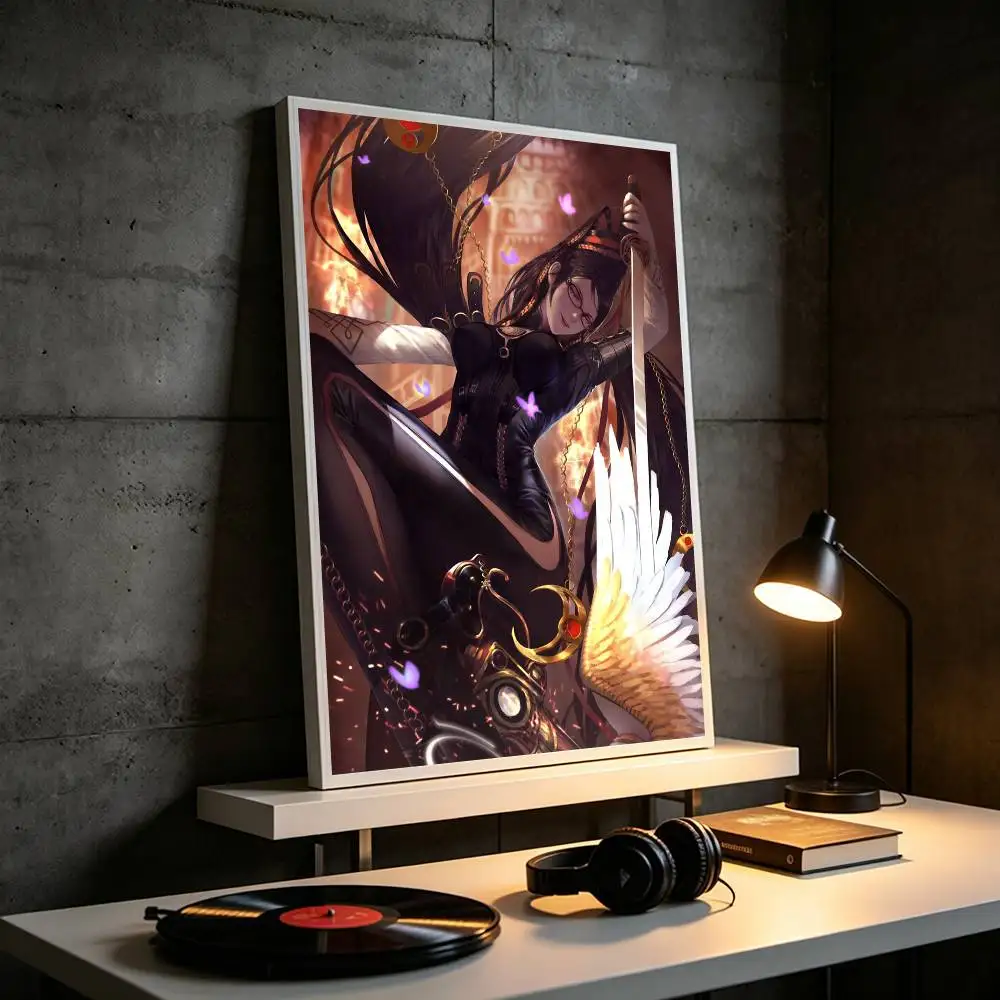 Game B-Bayonetta  Poster High Quality Dorm Living Room Aesthetic Wall Decoration Painting Stickers Gift