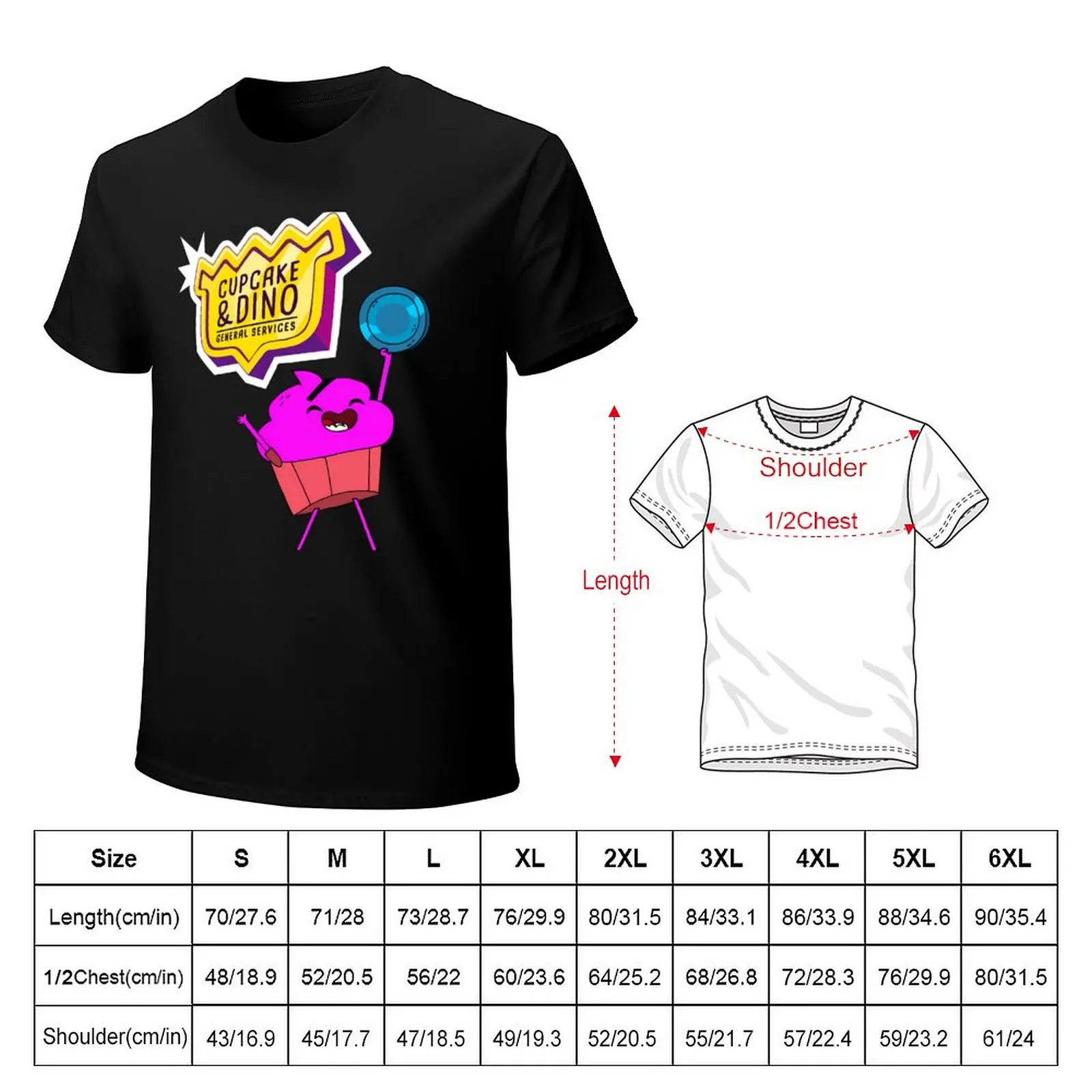 Funny Cupcake & Dino T-Shirt Quick Dry Outdoor Sports T-Shirt