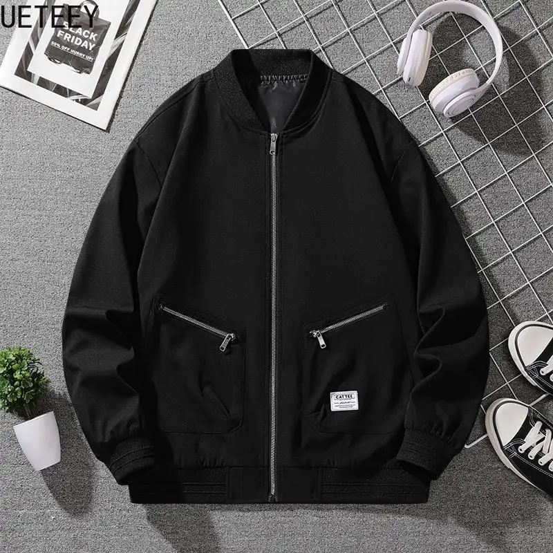 2024 Autumn New Jackets Men Baseball Coat Bomber Outdoor Windproof Outerwear Casual Solid Color for Man Clothing Big Size L-9XL