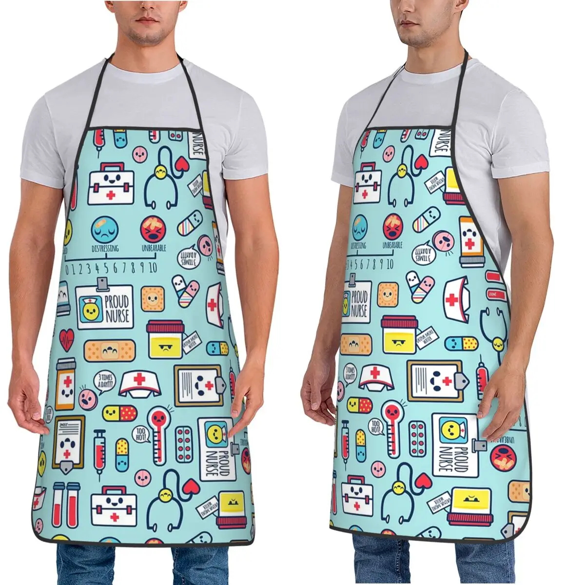 

Фартуки Proud To Be A Nurse, фартуки для шеф-повара, кулинарии, кухни, водонепроницаемый нагрудник, кухонный сарафан для чистки для женщин и мужчин, живопись