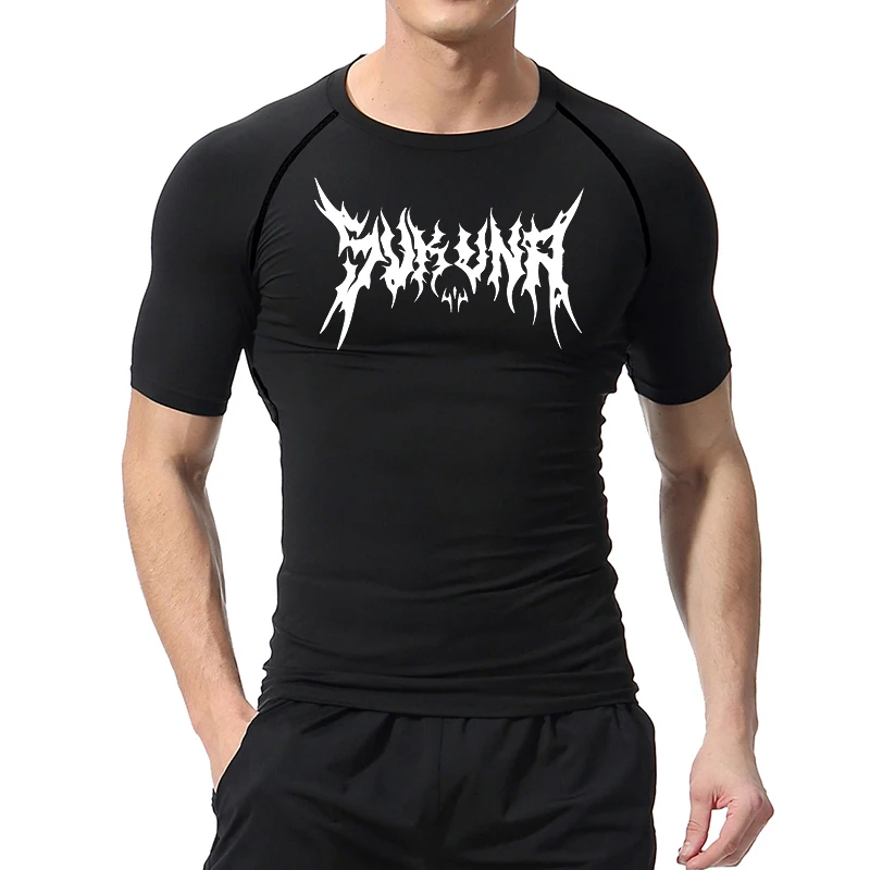 Camicie a compressione grafica per uomo Magliette atletiche ad asciugatura rapida Magliette Top Allenamento in palestra Baselayers da corsa Canottiere Rash Guard