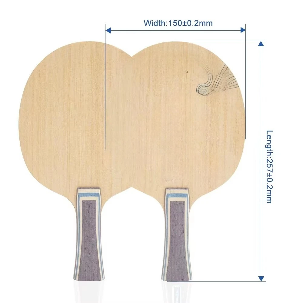 Table tennis racket offensive straight racket all wood and carbon fiber made of curved handle straight racket