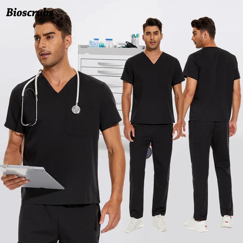 

Прямые брюки, набор скрабов для женщин и мужчин, высокое качество, топ с v-образным вырезом и карманами, брюки больших размеров, одежда для хирургии, спецодежда для кормления, медицинская одежда