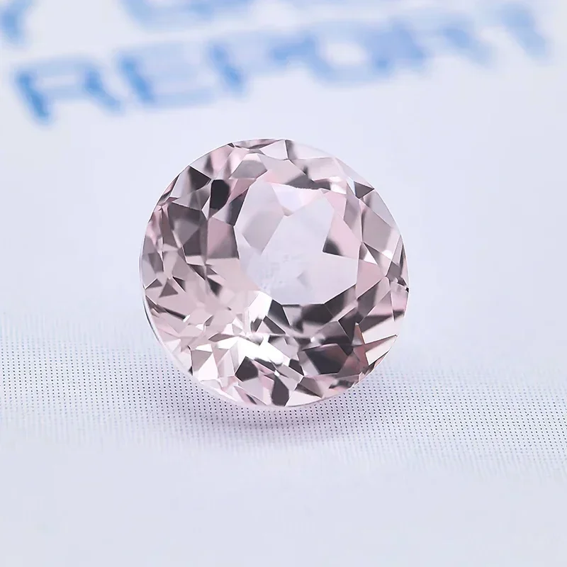 Top Lab Grown Sapphire Round Cut Morgan Pink VVS1 Charms Gemstone for DIY Jewelry Making Materials Selectable AGL Certificate
