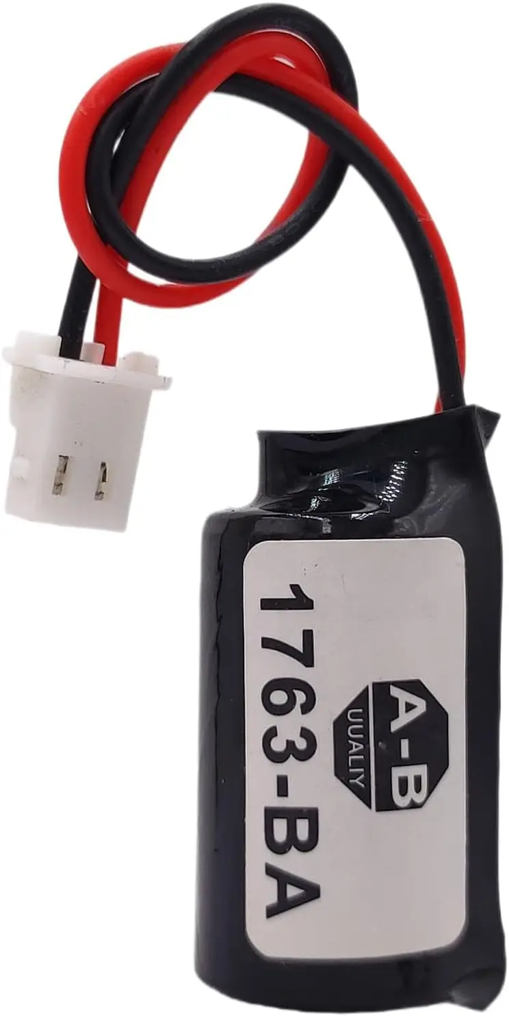 1763-BA Battery For Allen Bradley COMP-295 1763-BA Micro 1100 Battery with Plug（3V 850mAh，5 Pack）