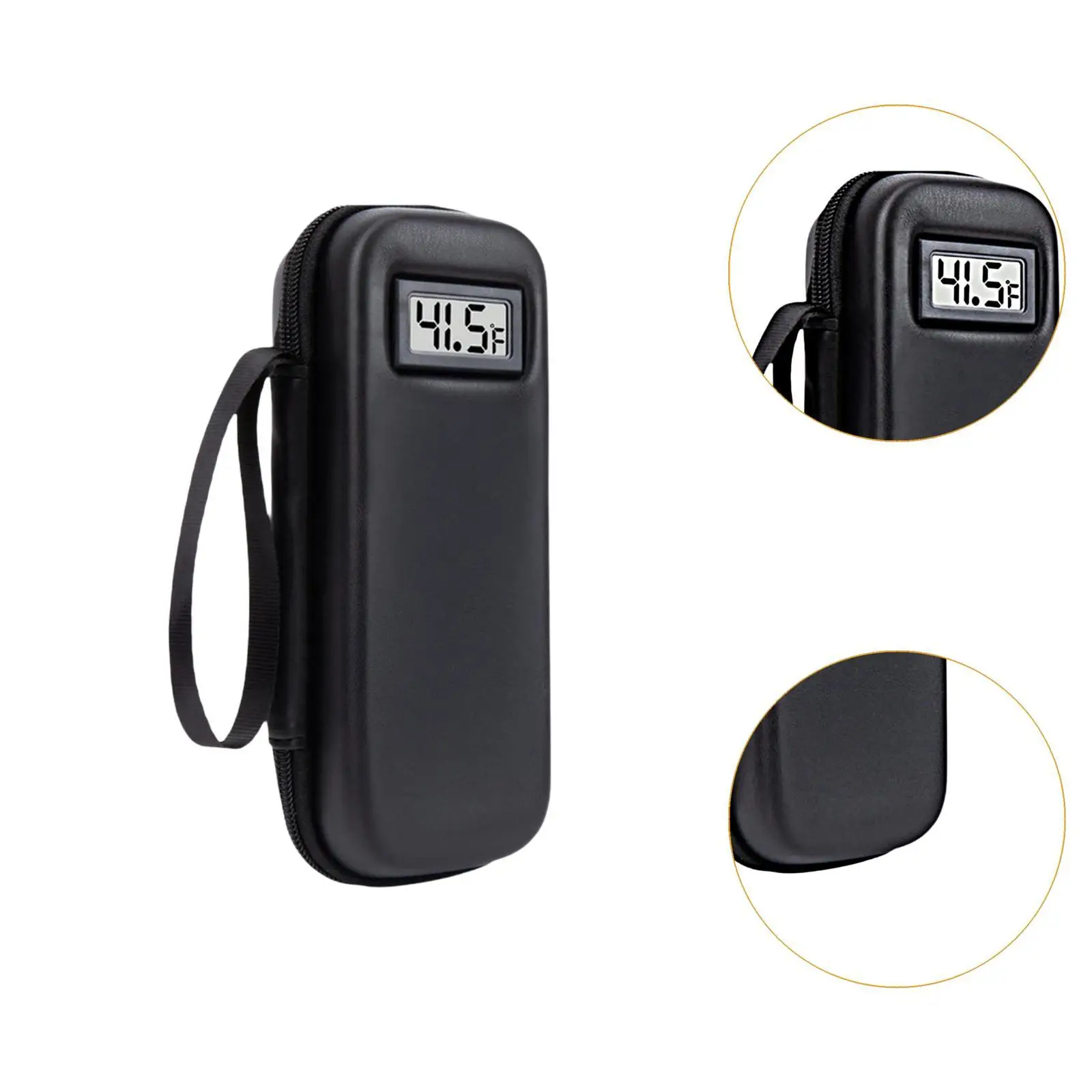 حافظة أقلام الأنسولين للتخزين البارد مع عرض درجة حرارة ميزان الحرارة، حقيبة تنظيم مبردة للتخييم