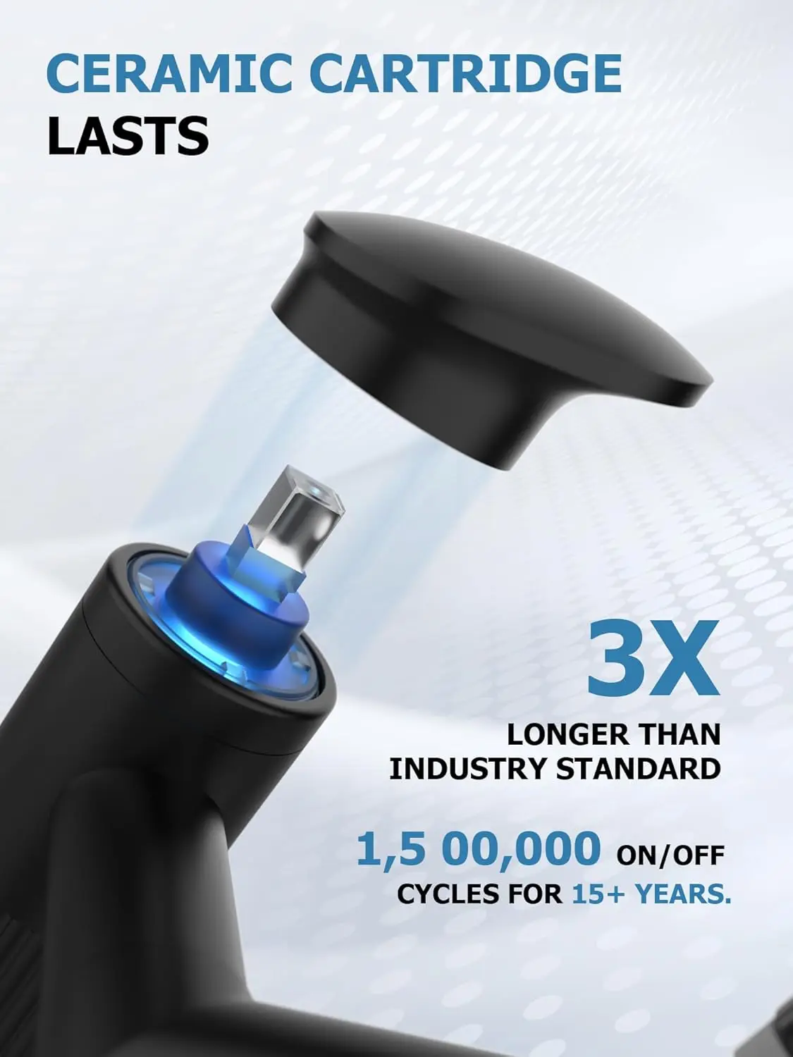 صنبور حمام بفتحة واحدة قابل للدوران مع أوضاع مياه مزدوجة لأحواض الغرور، مناسب للحمام وغرفة الغسيل، أسود غير لامع #5