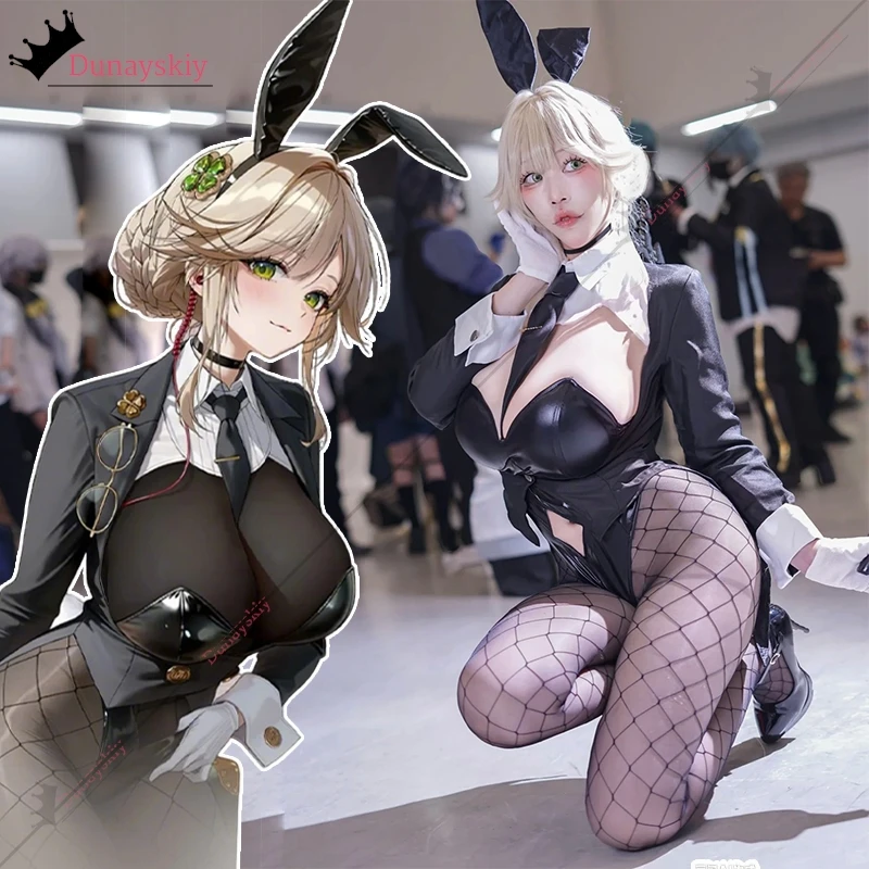 

Ade: Agent Bunny NIKKE Косплей Богиня Победы NIKKE Костюм Банни Наряд Для Женщин Девочек Полный Комплект Маскировка на Хэллоуин