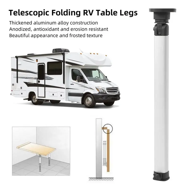 A68P-RV Folding Tables Leg Adjustable 520Mm-770Mm Aluminium Alloy For Travel Trailers