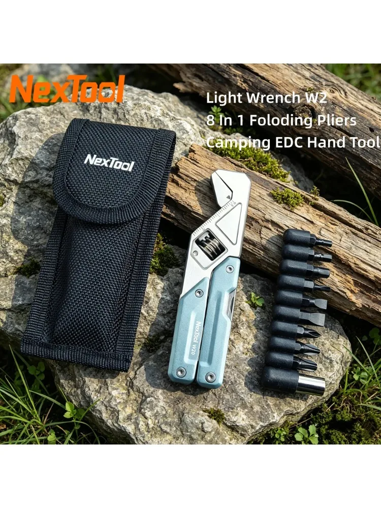NexTool 8-in-1 Leichter Schraubenschlüssel W2 Multifunktionswerkzeug Klappzange Multifunktionaler Schraubendreher Outdoor Camping EDC Handwerkzeuge