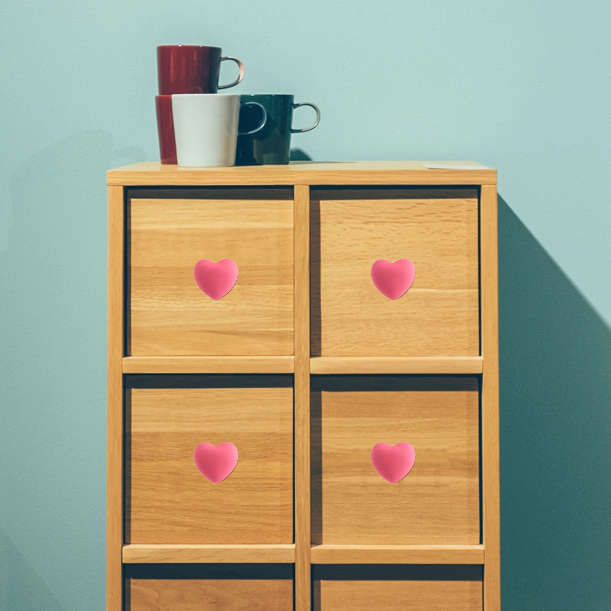

4pcs Heart Shaped Handle Cute Cartoon Pull For Cabinet Drawer Wardrobe Furniture European Style Grip Bar Adorable Handle