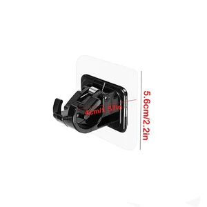 4 adet braketi perde çubuk ayarlanabilir manşet kanca, çubuk tutucu bağlar, yapışkanlı perde, duvara monte sabit klip asılı raf kanca En iyi 10 ürün rehberi-no. 6