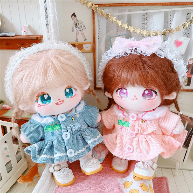 

20CM Cute Plush Doll Clothes Lovely Dress 20CM Normal Body Fat Body Dolls Accessories Korea Kpop EXO Idol Dolls Gift Toys