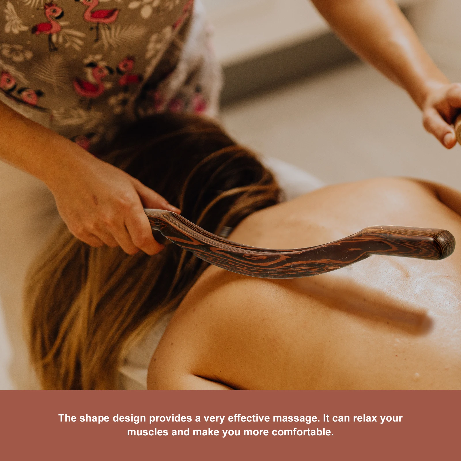 Household Wooden Massager Stick Compact Body Massage Tool for Back and Shoulders Portable Muscle Scraping Roller for Stress