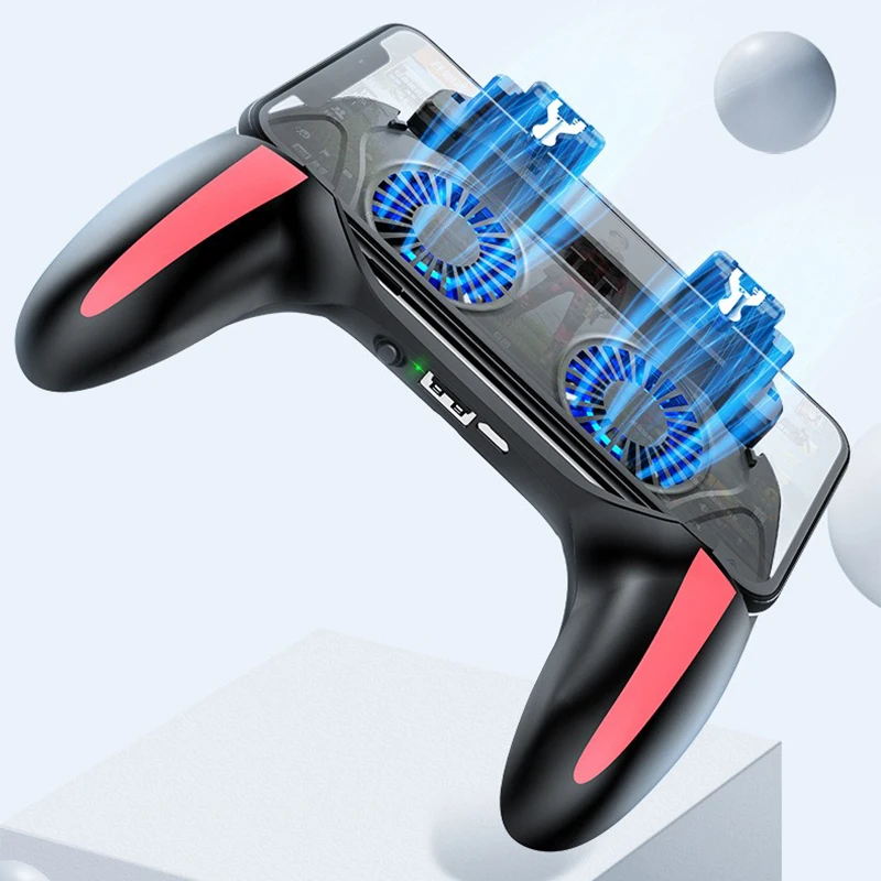 H10 Gaming Accessories Handheld Grip Game Controller Joystick Gamepad for Pubg Trigger Dual Cooling Fan Game Cooler For Phone