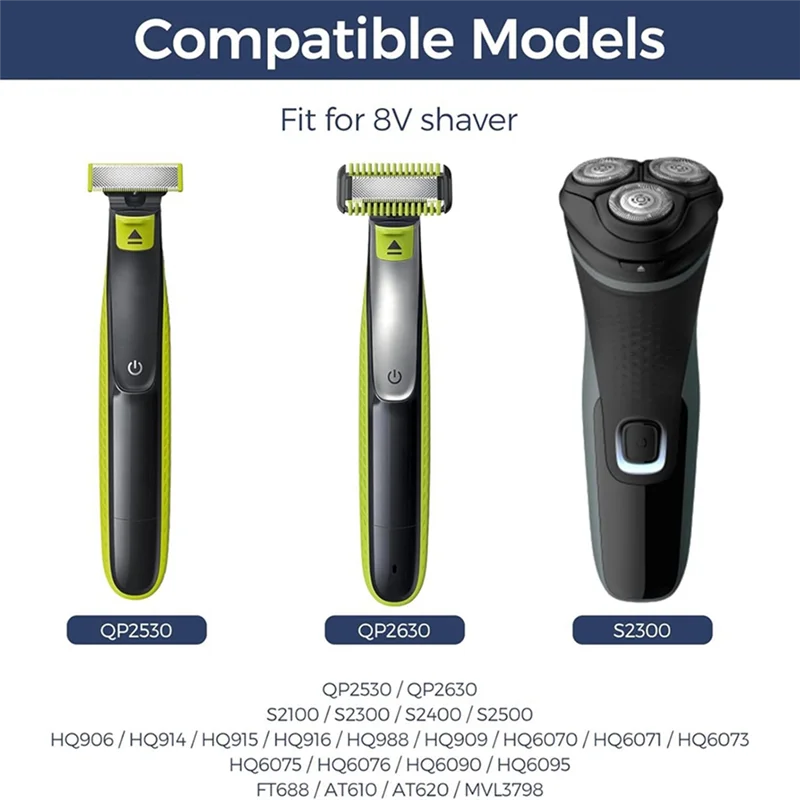 8 فولت HQ850 Type-C ماكينة حلاقة مهايئ شاحن محول شحن لشفرة واحدة QP2530 QP2630 الكهربائية أداة تهذيب اللحية-A77G