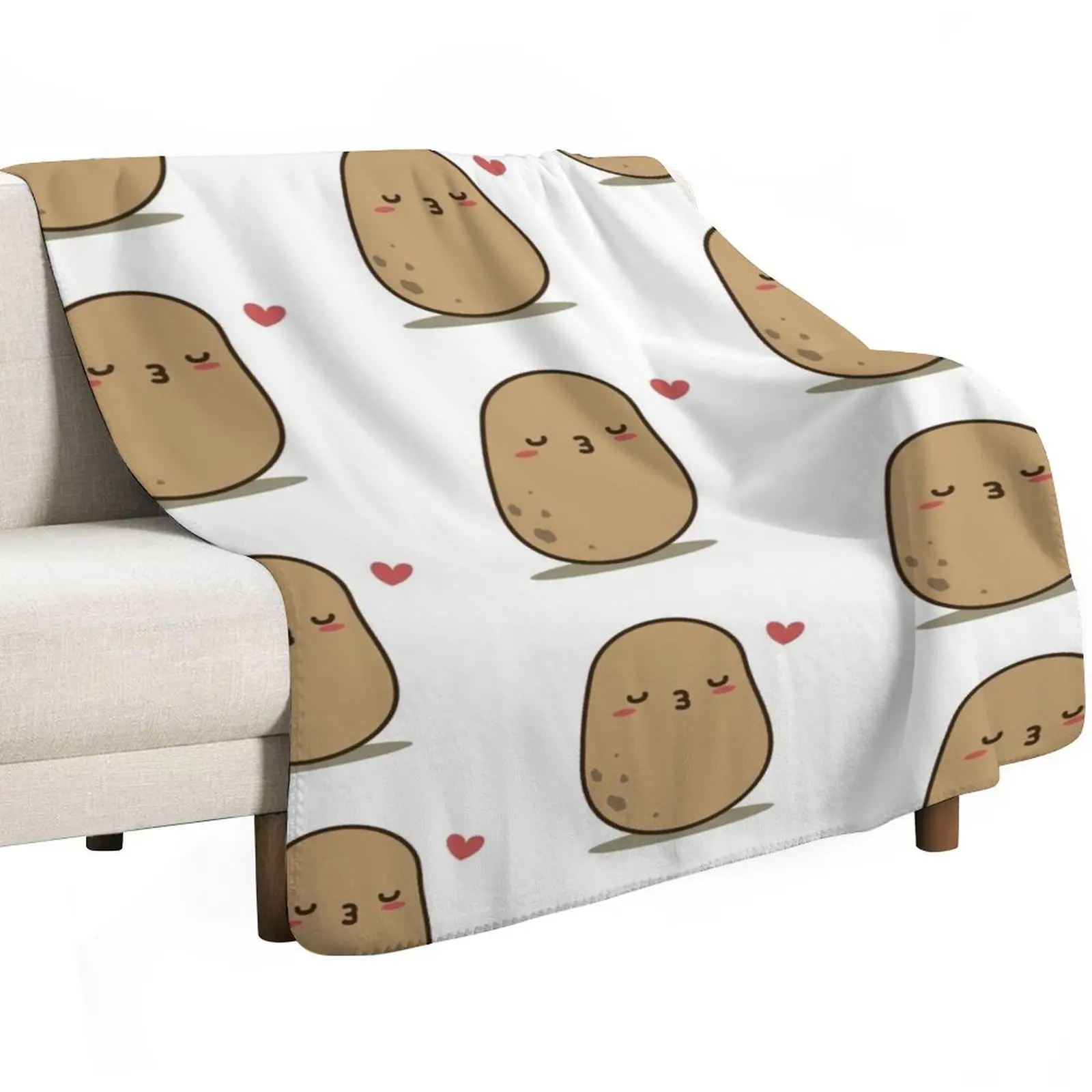 Kissing Potato Throw Blanket Nap Softest Luxury Soft Plaid Bed Luxury Designer Blankets