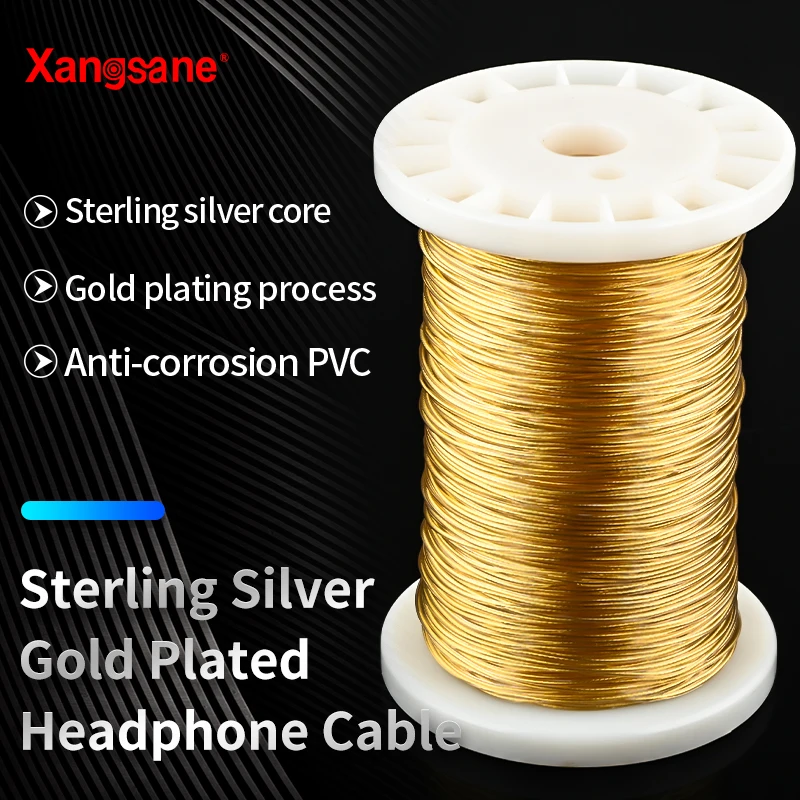 hifi sterling silver gold-plated machine inner line diy audio cable USB decoding cable type c cable grounding wire