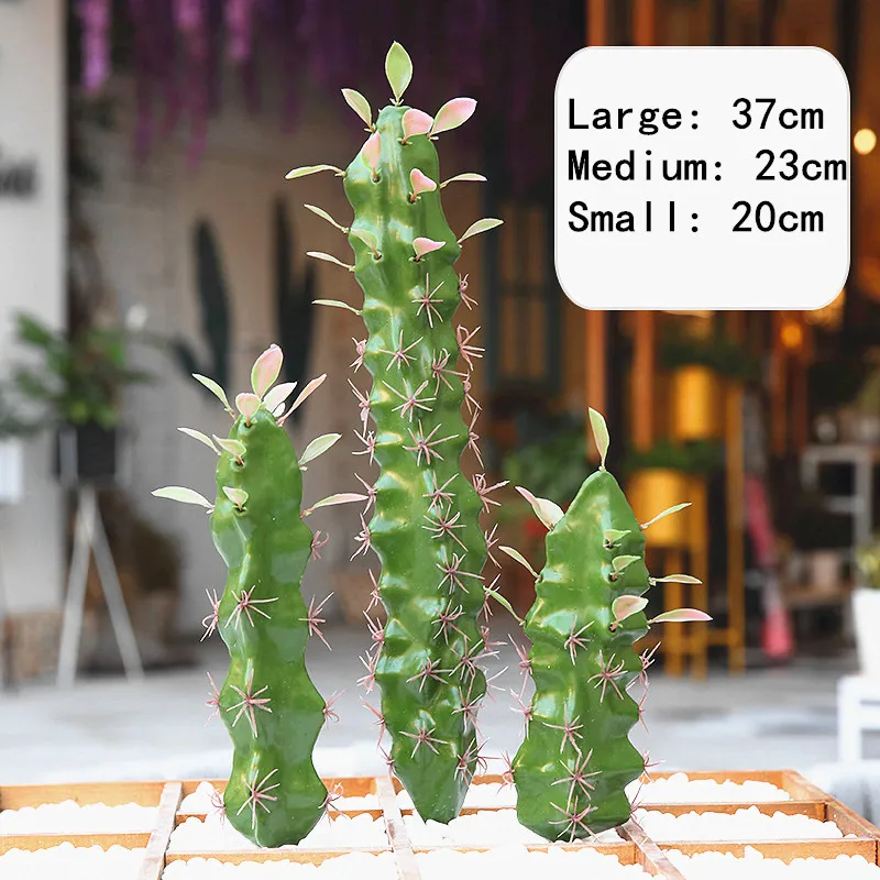 Large Artificial Cactus Fake Flower Succulents Window Garden Decoration DIY Art Beautification Hotel Living Room Party Home Deco