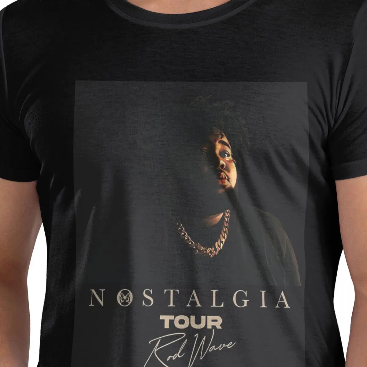 

Rod Wave Nostalgia Tour Rap 100% Cotton T-Shirt Men's Oversized T Shirts Men O-Neck Short Sleeve S-6XL