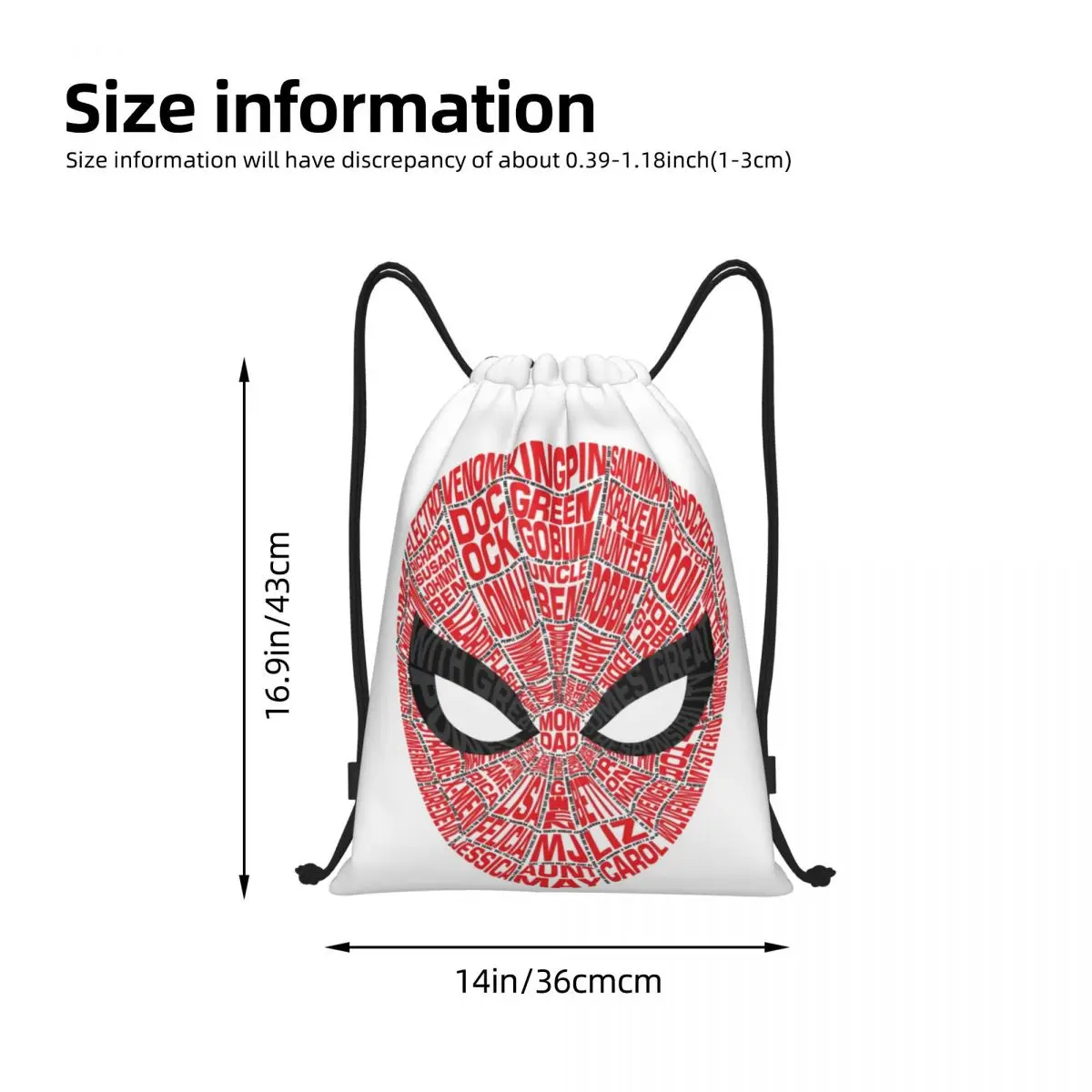 Изготовленная на заказ сумка с рисунком супергероя Человека-паука на шнурке для мужчин и женщин, легкий спортивный рюкзак для хранения в тренажерном зале
