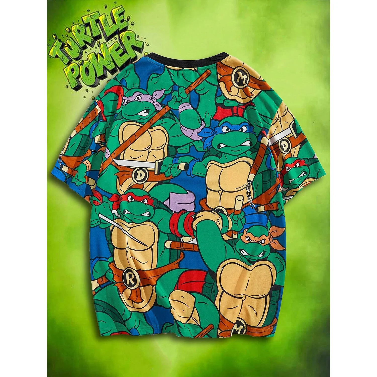 TEENAGE MUTANT NINJA TURTLES Casual Cartoon Printed Oversized T-Shirt 2024 unisex Summer Sleeveless Tops Tees Casual T-Shirt