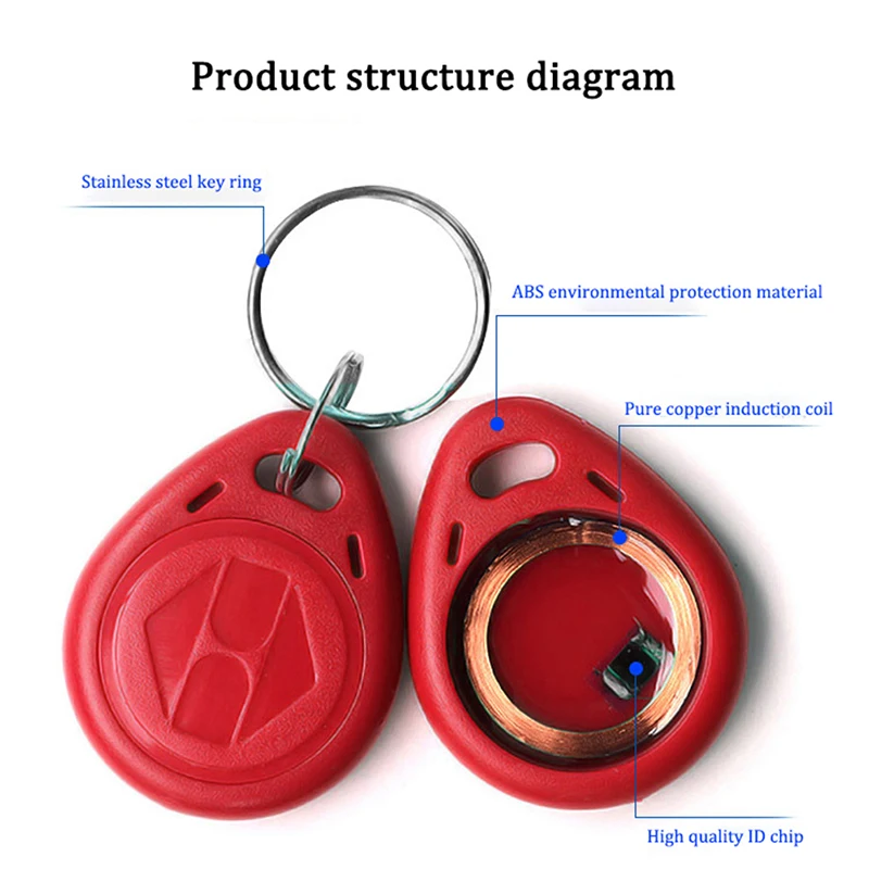 Porte-clés RFID vierge réinscriptible, carte à anneau, porte-clés RFID, réinscriptible, réinscriptible, réinscriptible, réinscriptible, réinscriptible, T5577, 2 pièces