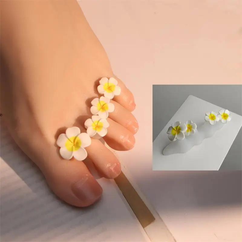 1 Set Nagelkunst-Trenner, weiche Silikon-Zehentrenner, Finger-Trenner, Nagelkunst-Applikator für Pediküre-Salon-Werkzeuge – Detail 2