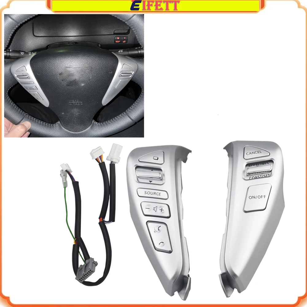 

NEW Cruise Control Switch Audio Volume Steering Wheel Buttons 25550-3DA6A For Tiida 2011-2015 For Sunny 2014-2016