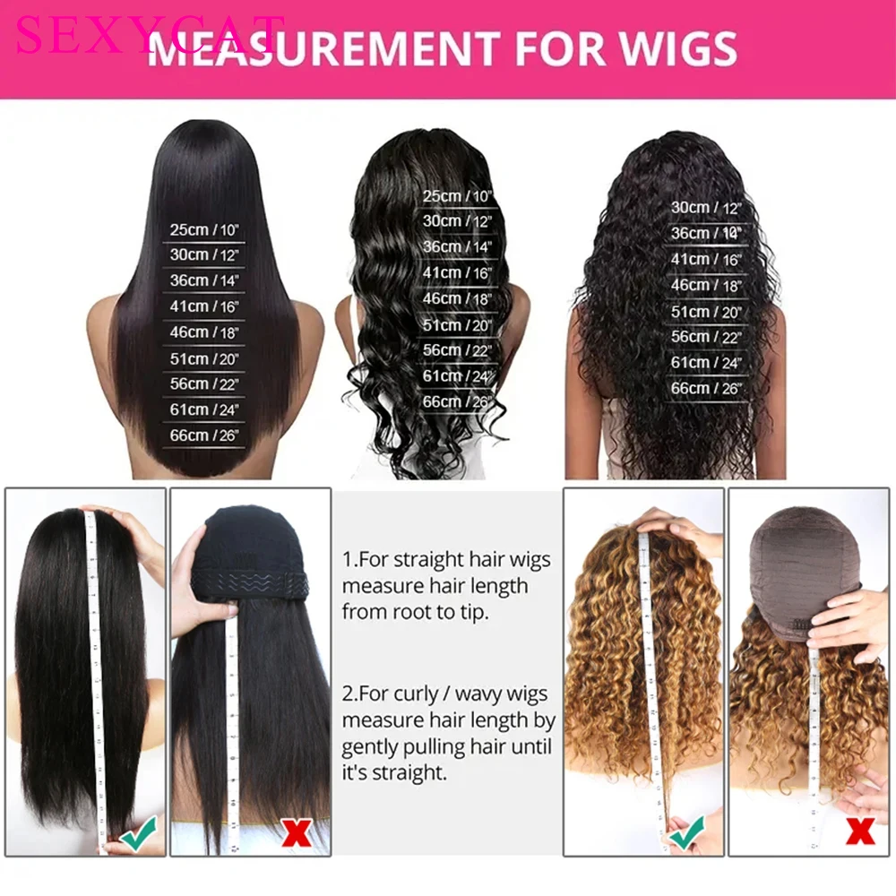 Perucas retas sem cola com frente de renda, cabelo humano, pré arrancadas para iniciantes, 1B-Wear and Go, 4x4 HD