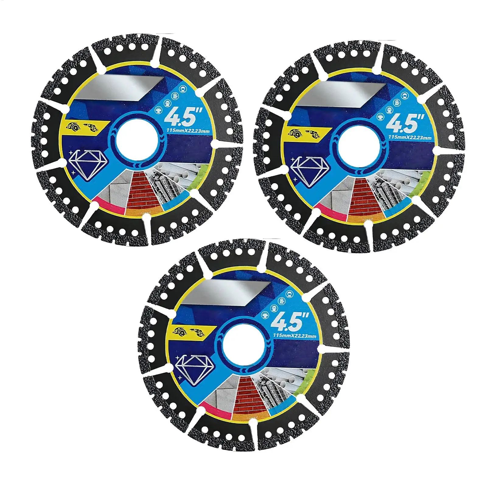 Saw Cutting Wheel 3-Piece Multi-Purpose Cutter Discs Grinding Wheel Tools for Tiles Marbles Concrete Steel PVC Pipes Stones