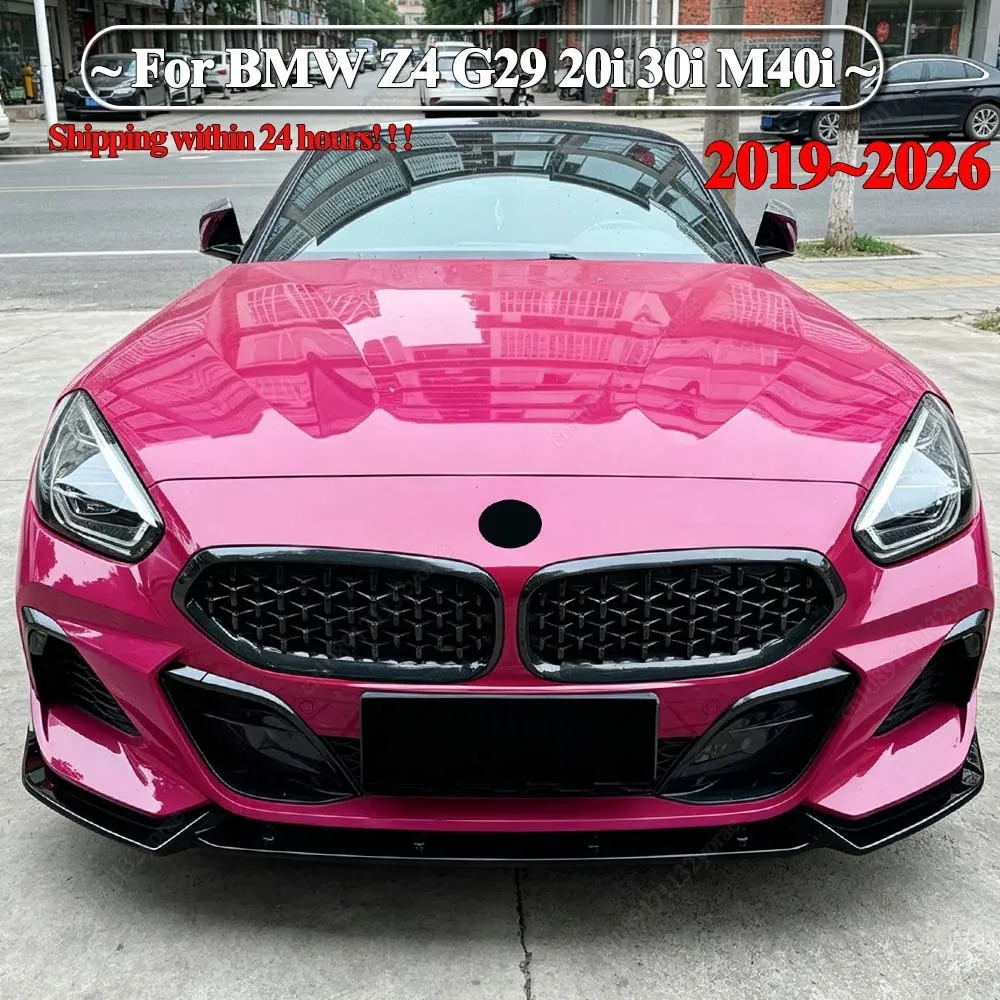 

For BMW Z4 G29 20i 30i M40i 2019-2026 Car Front Bumper Splitter Lip Spoiler Diffuser ABS Glossy Black Chin Protector Kits Tuning