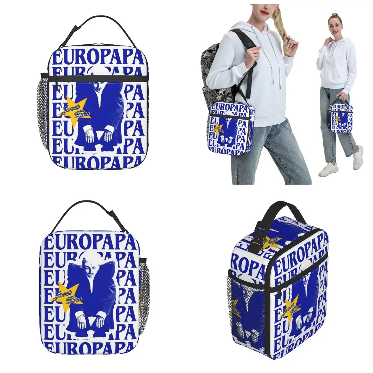 Europapa Joost Klein paesi bassi borsa termica per il pranzo borsa termica riutilizzabile portatile Lunch Box Tote Work Picnic borse per la conservazione degli alimenti