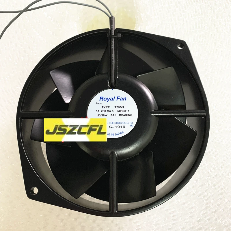 

1 шт. для Royal Fan T755D AC 200 В 43/40 Вт 172x150x55 мм 2-проводной цельнометаллический высокотемпературный вентилятор