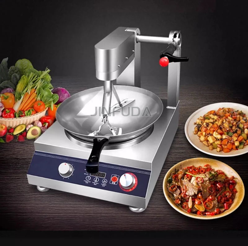 Машина для приготовления жареного риса в ресторане, вращающаяся умная плита-робот, автоматическая машина для приготовления пищи вок-повара для отеля, интеллектуальный кухонный робот