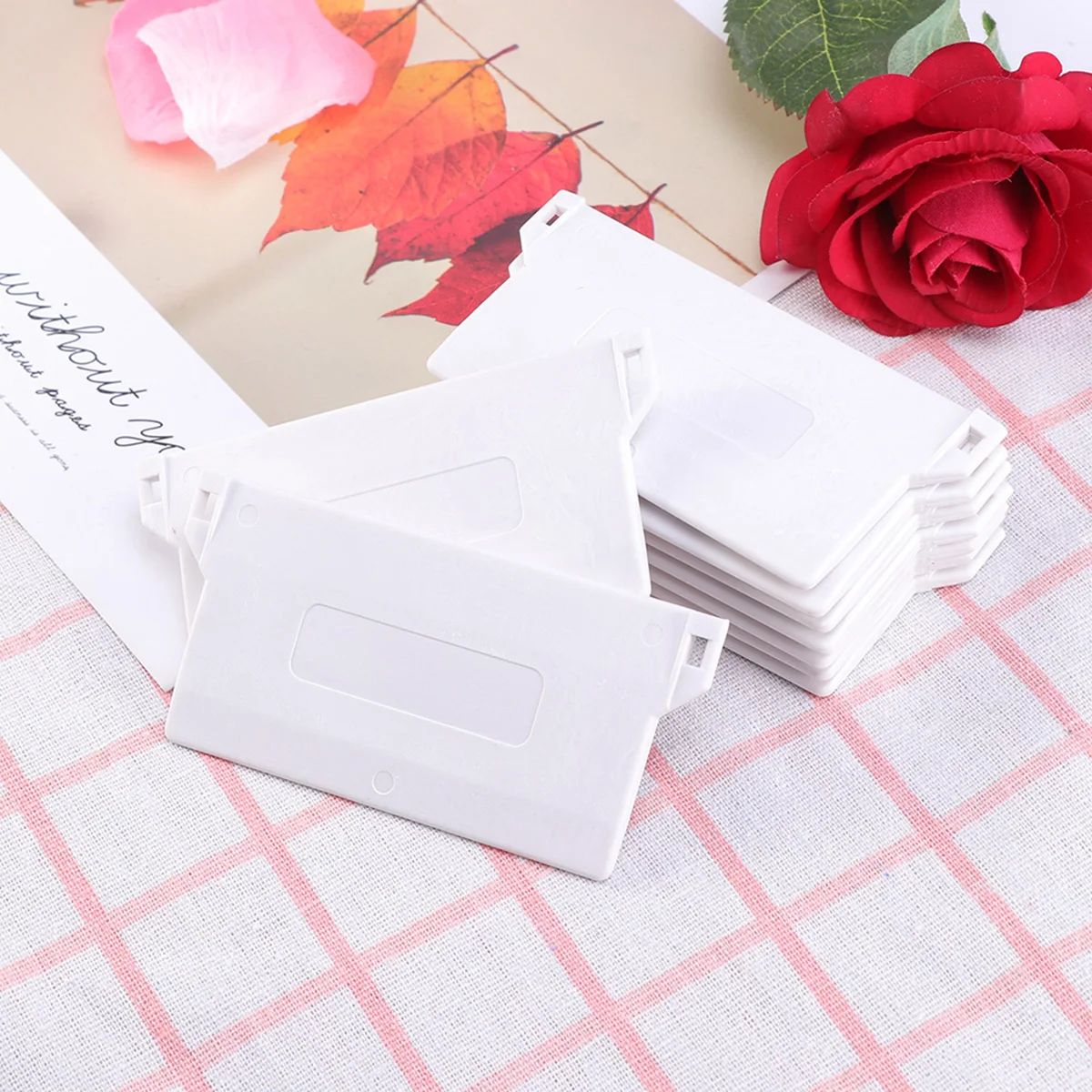 

10pc Vertical Blind Bottoms White Weights Slats 89mm PVC Fittings Accessories Curtains Bedroom Bathroom Kitchen Plastic