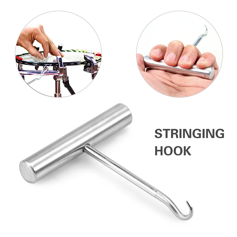 Tennis Badminton Racket Stringing Combo Tools with Starting Clamp Stringing Hook Bent Nose Pliers Flying Clamp Straight Awl