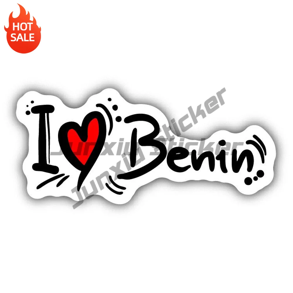 I Love Benin Travel Slogan Germany Vinyl Car Sticker Self Adhesive Decal For Car Window And Laptop Exterior Decoration