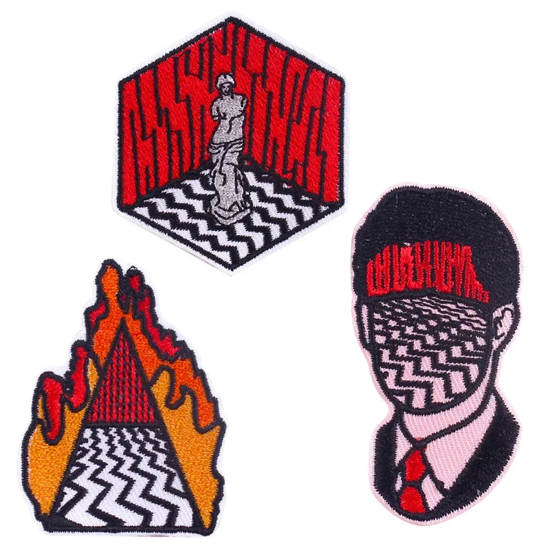 Exquisite Movie Embroidery Patches Iron on Twin Peaks Badges Thermo Adhesive Film Patches Venus Iron Stickers for Jeans Fabric