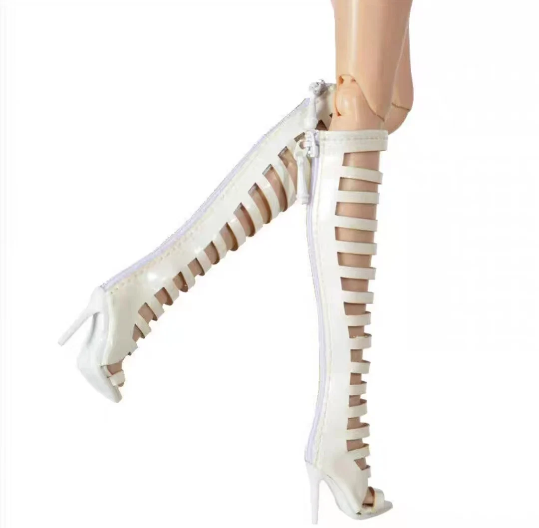 1/6 Supermodel Doll Shoes Doll Shoes Parts Fashion Elegant Cool High-Heeled Boots For Kissmela FR2 FR6.0 12 Inch Babi Doll Boots