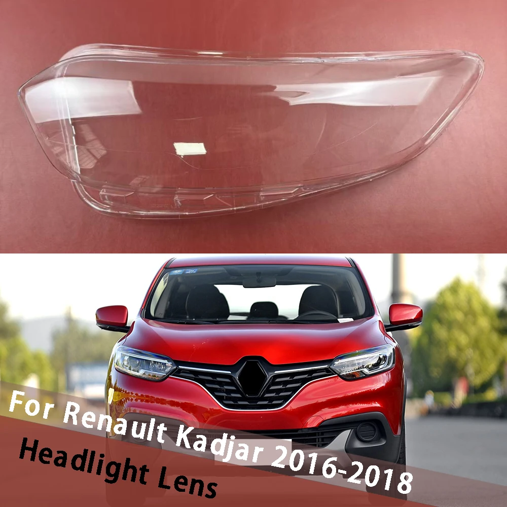 

For Renault Kadjar 2016 2017 2018 Transparent Lampshade Lamp Shade Front Headlamp Shell Headlight Cover Lens Housing Plexiglass