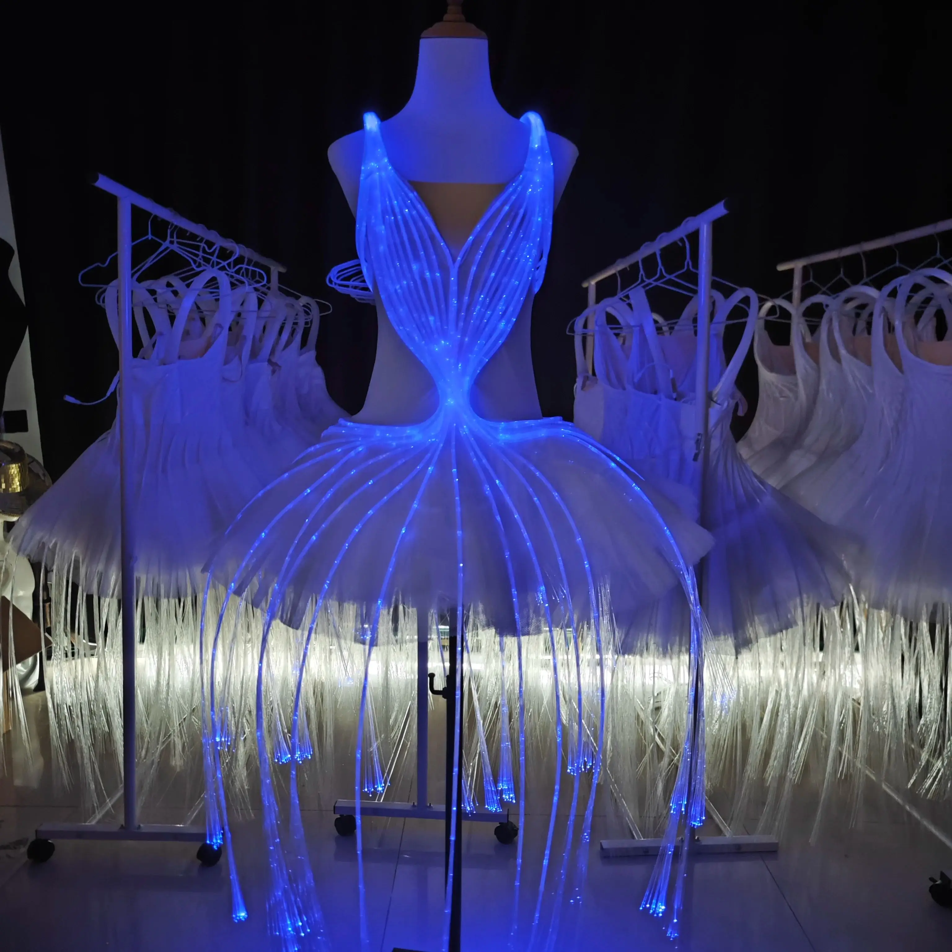 

레오타드 2025 LED Woman costumes night light dress color changing leotardos mujer ballet Leotard Ballet wear ballet skirt carniva