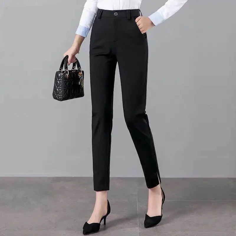 chinese dress ladies Ivone Women's Straight-Leg White Pants – Convertible Waist, Lightweigh –  MYBASS SC main image 1