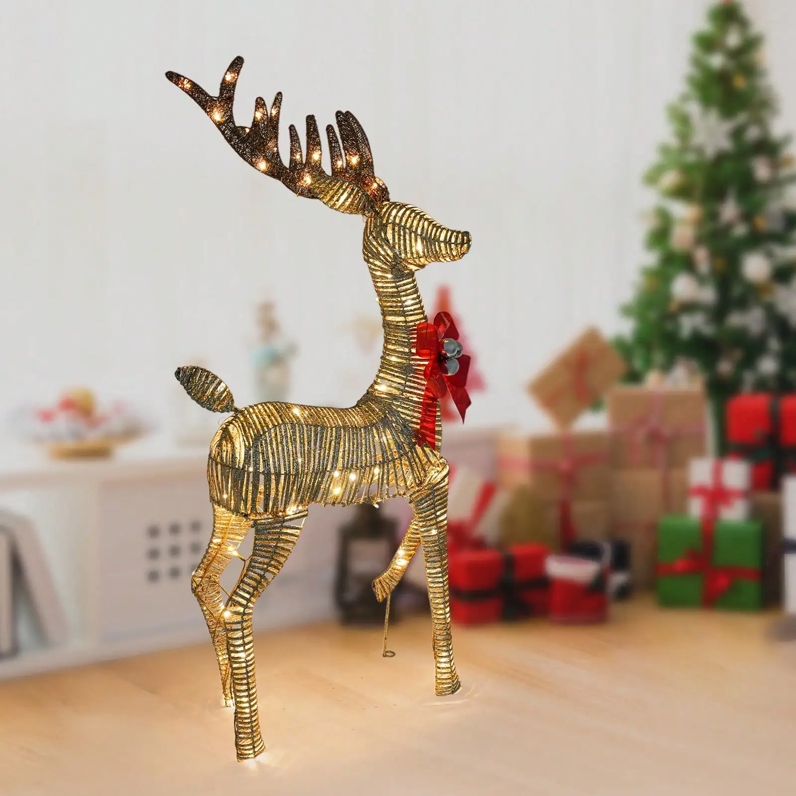 

Christmas Decorations Outdoors Reindeer, Christmas Decor Iridescent Deer, Light up Christmas Decor Deer