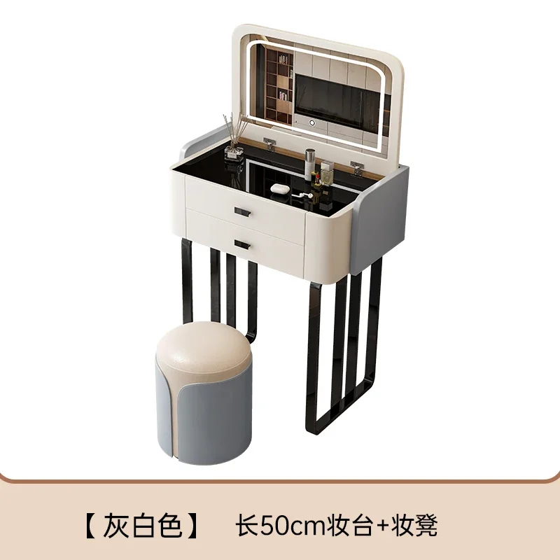 Girls Woman Dressing Table Furniture Makeup Vanity Desk Bedroom Items Rooms Bedside Dresser Luxury Minimalist Tocadores Set image 6